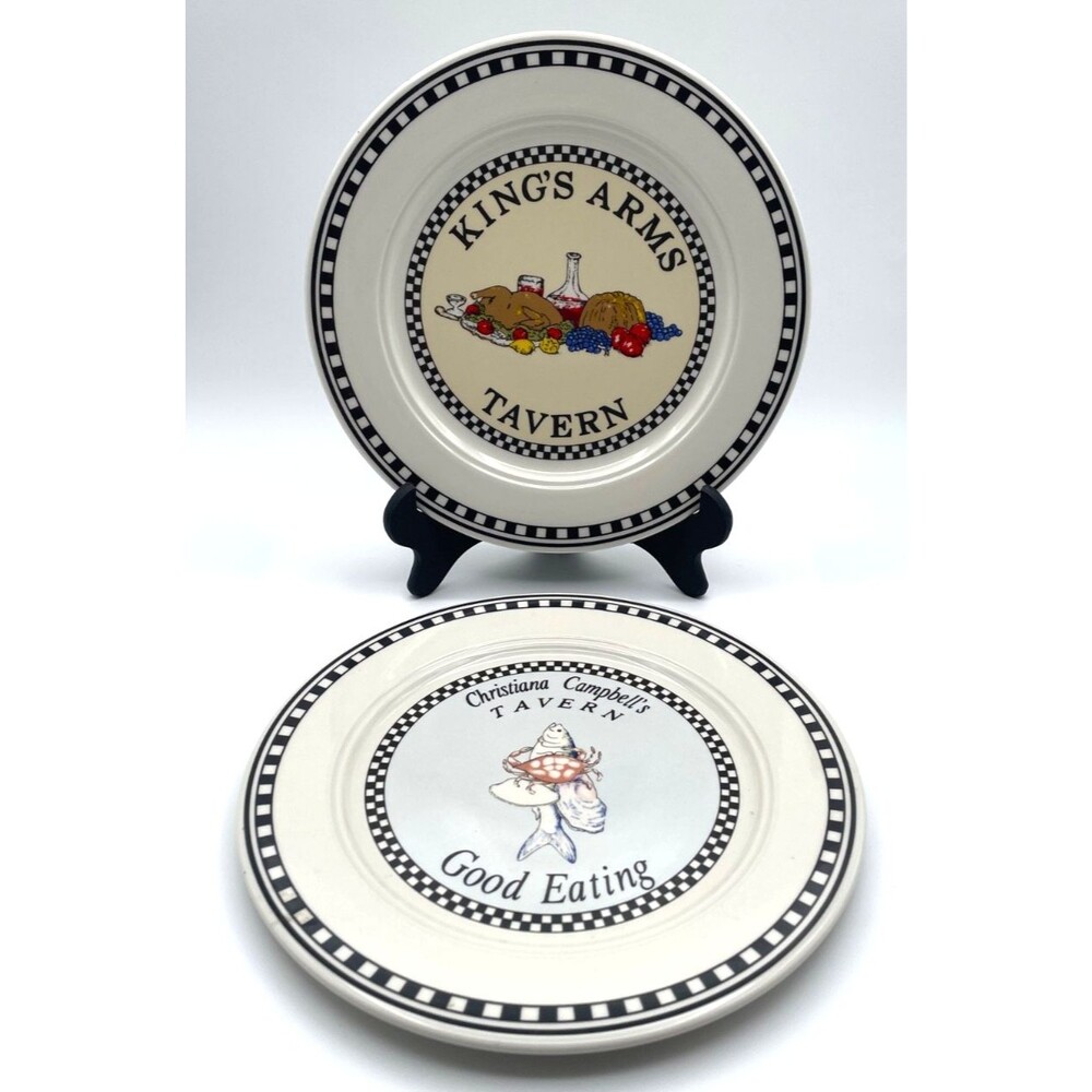 2 WILLIAMSBURG Tavern's Luncheon Plates by Homer Laughlin 9"